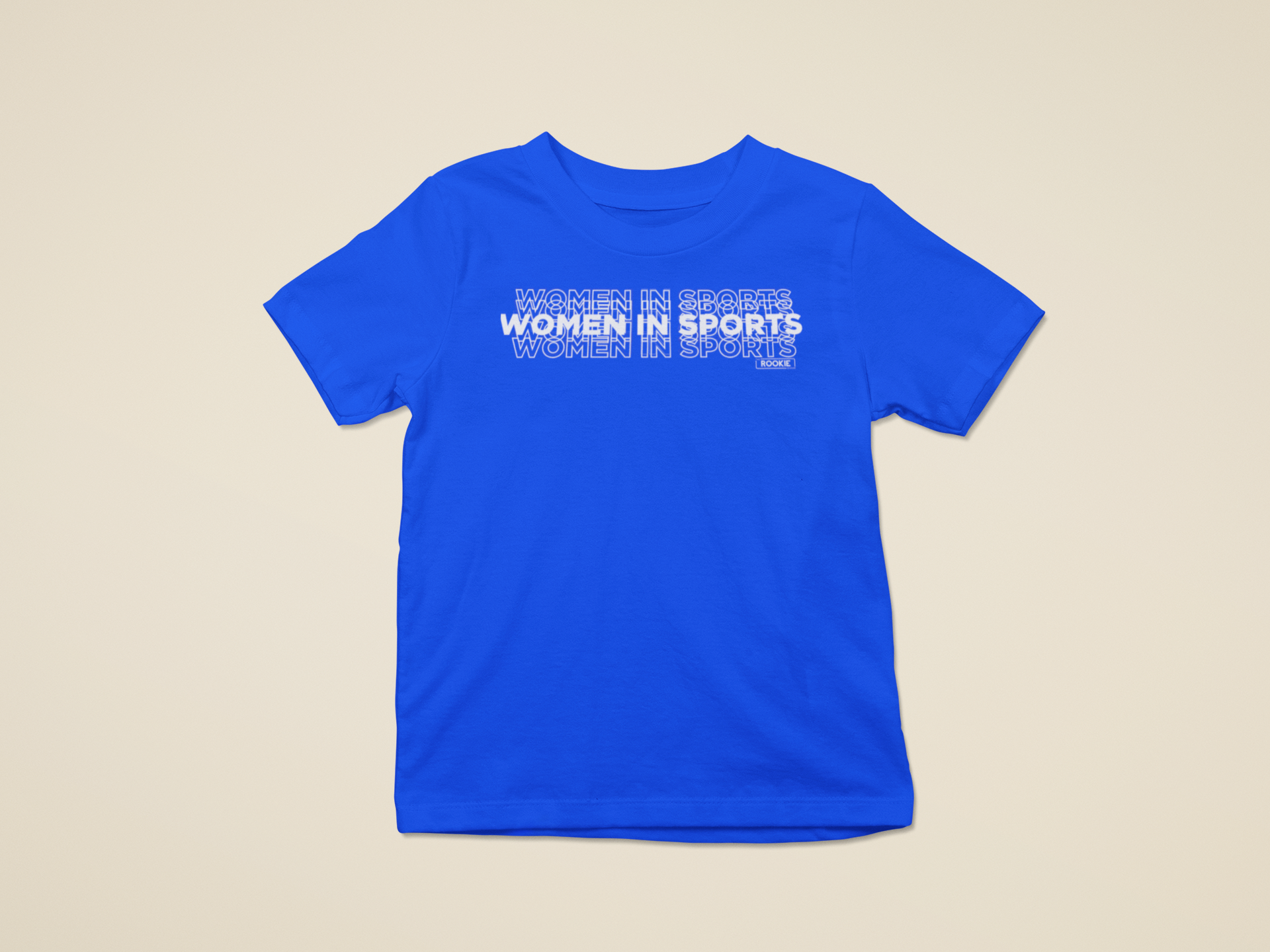 Blue and White Women in Sports Shirt
