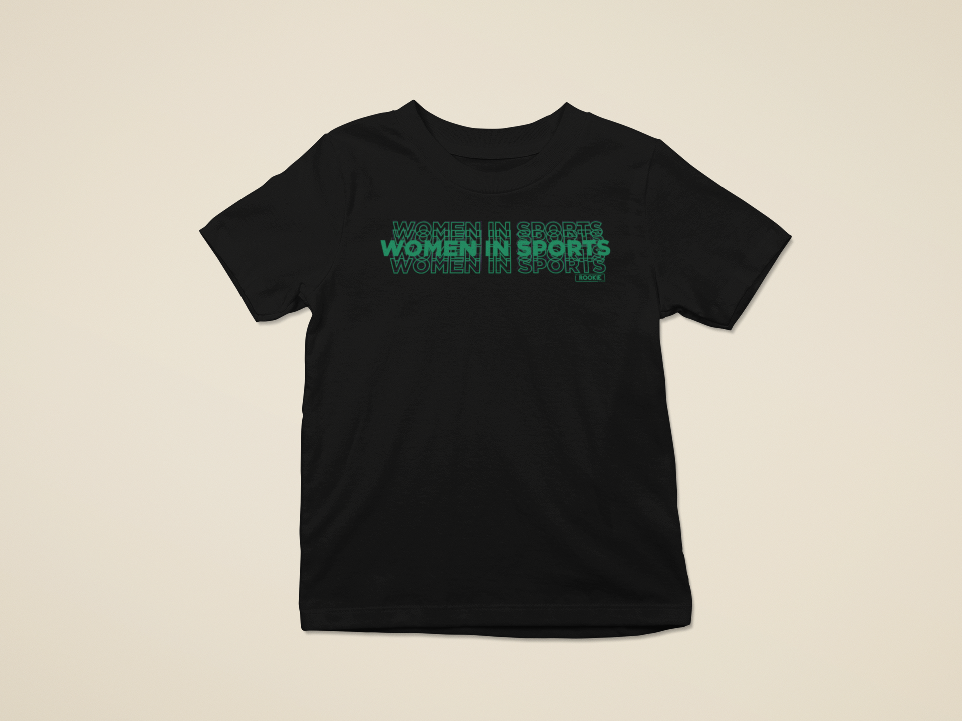 Black and Green Women in Sports Shirt